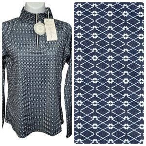 Lady Hagen Golf Pullover 1/4 Zip Long Sleeve Shirt Women Size XS UPF 50 Blue NEW